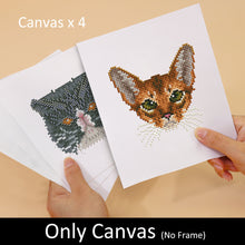 Carica l&#39;immagine nel visualizzatore di Gallery, Mini Set Diamond Painting 15x20cm (4 pezzi) - Amici Felini