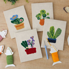 Carica l'immagine nel visualizzatore di Gallery, Punch Needle Kit (4 pezzi) con cornici - Atmosfera Botanica
