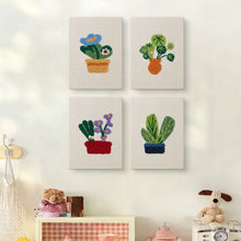Carica l'immagine nel visualizzatore di Gallery, Punch Needle Kit (4 pezzi) con cornici - Atmosfera Botanica
