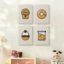 Carica l'immagine nel visualizzatore di Gallery, Punch Needle Kit (4 pezzi) con cornici - Dolcetti