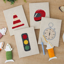 Carica l'immagine nel visualizzatore di Gallery, Punch Needle Kit (4 pezzi) con cornici - Icone Urbane 1