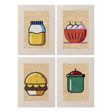 Carica l'immagine nel visualizzatore di Gallery, Punch Needle Kit (4 pezzi) con cornici - Snack Time 1 Figured'Art