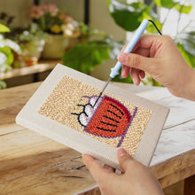 Carica l'immagine nel visualizzatore di Gallery, Punch Needle Kit (4 pezzi) con cornici - Snack Time 1