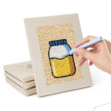 Carica l'immagine nel visualizzatore di Gallery, Punch Needle Kit (4 pezzi) con cornici - Snack Time 1