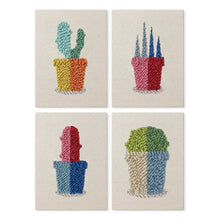 Carica l'immagine nel visualizzatore di Gallery, Punch Needle Kit (4 pezzi) con cornici - Piante Colorate Figured'Art