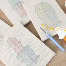 Carica l'immagine nel visualizzatore di Gallery, Punch Needle Kit (4 pezzi) con cornici - Piante Colorate