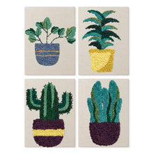 Carica l'immagine nel visualizzatore di Gallery, Punch Needle Kit (4 pezzi) con cornici - Collezione Piante del Deserto Figured'Art