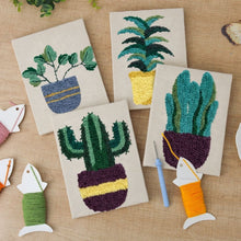 Carica l'immagine nel visualizzatore di Gallery, Punch Needle Kit (4 pezzi) con cornici - Collezione Piante del Deserto