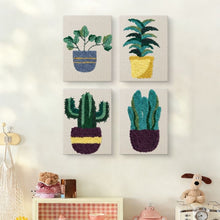 Carica l'immagine nel visualizzatore di Gallery, Punch Needle Kit (4 pezzi) con cornici - Collezione Piante del Deserto