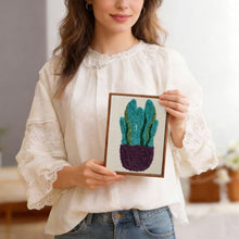 Carica l'immagine nel visualizzatore di Gallery, Punch Needle Kit (4 pezzi) con cornici - Collezione Piante del Deserto
