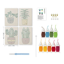 Carica l'immagine nel visualizzatore di Gallery, Punch Needle Kit (4 pezzi) con cornici - Collezione Piante del Deserto