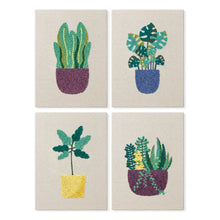 Carica l'immagine nel visualizzatore di Gallery, Punch Needle Kit (4 pezzi) con cornici - Atmosfera Green Figured'Art