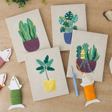 Carica l'immagine nel visualizzatore di Gallery, Punch Needle Kit (4 pezzi) con cornici - Atmosfera Green