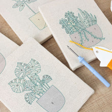 Carica l'immagine nel visualizzatore di Gallery, Punch Needle Kit (4 pezzi) con cornici - Atmosfera Green