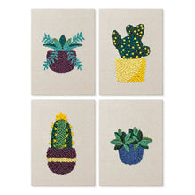 Carica l'immagine nel visualizzatore di Gallery, Punch Needle Kit (4 pezzi) con cornici - Vasi Moderni per Piante Figured'Art