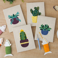 Carica l'immagine nel visualizzatore di Gallery, Punch Needle Kit (4 pezzi) con cornici - Vasi Moderni per Piante