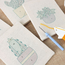 Carica l'immagine nel visualizzatore di Gallery, Punch Needle Kit (4 pezzi) con cornici - Vasi Moderni per Piante