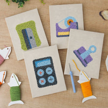 Carica l'immagine nel visualizzatore di Gallery, Punch Needle Kit (4 pezzi) con cornici - Cartoleria Kawaii 2