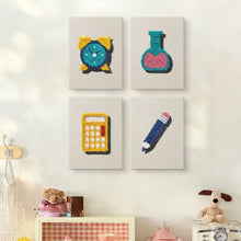 Carica l'immagine nel visualizzatore di Gallery, Punch Needle Kit (4 pezzi) con cornici - Essenziali da Scrivania 1