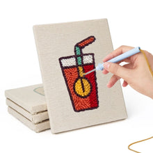 Carica l'immagine nel visualizzatore di Gallery, Punch Needle Kit (4 pezzi) con cornici - Fast Food