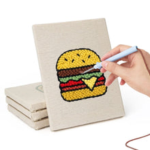 Carica l'immagine nel visualizzatore di Gallery, Punch Needle Kit (4 pezzi) con cornici - Dolci e Street Food