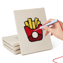 Carica l'immagine nel visualizzatore di Gallery, Punch Needle Kit (4 pezzi) con cornici - Set Cucina e Snack
