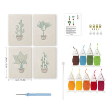 Carica l'immagine nel visualizzatore di Gallery, Punch Needle Kit (4 pezzi) con cornici - Giungla Urbana 3