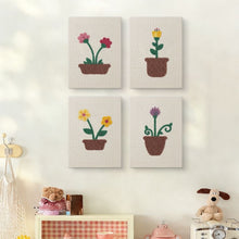 Carica l'immagine nel visualizzatore di Gallery, Punch Needle Kit (4 pezzi) con cornici - Fiori in vaso