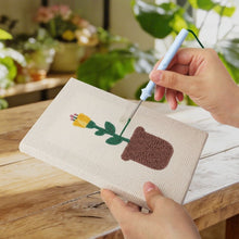 Carica l'immagine nel visualizzatore di Gallery, Punch Needle Kit (4 pezzi) con cornici - Fiori in vaso