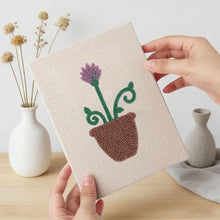 Carica l'immagine nel visualizzatore di Gallery, Punch Needle Kit (4 pezzi) con cornici - Fiori in vaso