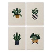 Carica l'immagine nel visualizzatore di Gallery, Punch Needle Kit (4 pezzi) con cornici - Amanti delle Piante 1 Figured'Art