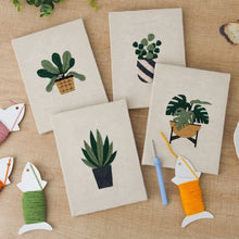 Carica l'immagine nel visualizzatore di Gallery, Punch Needle Kit (4 pezzi) con cornici - Amanti delle Piante 1