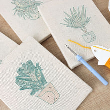 Carica l'immagine nel visualizzatore di Gallery, Punch Needle Kit (4 pezzi) con cornici - Amanti delle Piante 2