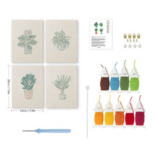 Carica l'immagine nel visualizzatore di Gallery, Punch Needle Kit (4 pezzi) con cornici - Amanti delle Piante 2