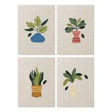 Carica l'immagine nel visualizzatore di Gallery, Punch Needle Kit (4 pezzi) con cornici - Amanti delle Piante 3 Figured'Art