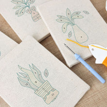 Carica l'immagine nel visualizzatore di Gallery, Punch Needle Kit (4 pezzi) con cornici - Amanti delle Piante 3