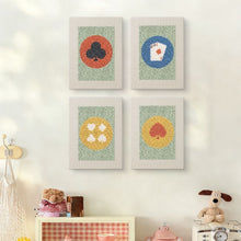 Carica l'immagine nel visualizzatore di Gallery, Punch Needle Kit (4 pezzi) con cornici - Carte da Gioco