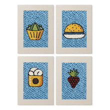 Carica l'immagine nel visualizzatore di Gallery, Punch Needle Kit (4 pezzi) con cornici - Snack Time 2 Figured'Art