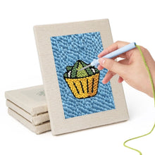 Carica l'immagine nel visualizzatore di Gallery, Punch Needle Kit (4 pezzi) con cornici - Snack Time 2