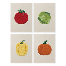 Carica l'immagine nel visualizzatore di Gallery, Punch Needle Kit (4 pezzi) con cornici - Verdure Fresche Figured'Art
