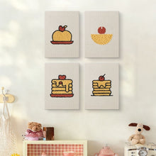 Carica l'immagine nel visualizzatore di Gallery, Punch Needle Kit (4 pezzi) con cornici - Dolci a colazione