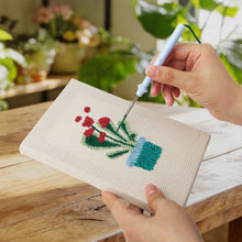 Carica l'immagine nel visualizzatore di Gallery, Punch Needle Kit (4 pezzi) con cornici - Giardino in vaso