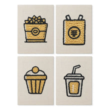 Carica l'immagine nel visualizzatore di Gallery, Punch Needle Kit (4 pezzi) con cornici - Snack Quotidiani Figured'Art