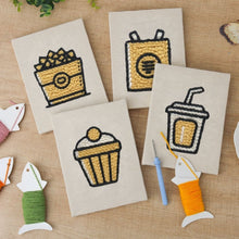 Carica l'immagine nel visualizzatore di Gallery, Punch Needle Kit (4 pezzi) con cornici - Snack Quotidiani