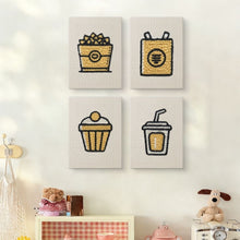 Carica l'immagine nel visualizzatore di Gallery, Punch Needle Kit (4 pezzi) con cornici - Snack Quotidiani