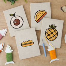 Carica l'immagine nel visualizzatore di Gallery, Punch Needle Kit (4 pezzi) con cornici - Mix Snack Tropicali