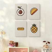 Carica l'immagine nel visualizzatore di Gallery, Punch Needle Kit (4 pezzi) con cornici - Mix Snack Tropicali
