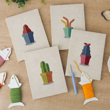 Carica l'immagine nel visualizzatore di Gallery, Punch Needle Kit (4 pezzi) con cornici - Piante Felici 1