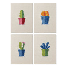 Carica l'immagine nel visualizzatore di Gallery, Punch Needle Kit (4 pezzi) con cornici - Piante Felici 2 Figured'Art