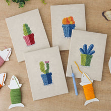 Carica l'immagine nel visualizzatore di Gallery, Punch Needle Kit (4 pezzi) con cornici - Piante Felici 2